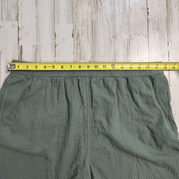UNIVERSAL THREAD Size XL Army Green Textured Cotton Slip On Shorts Elastic Waist - Picture 5 of 6
